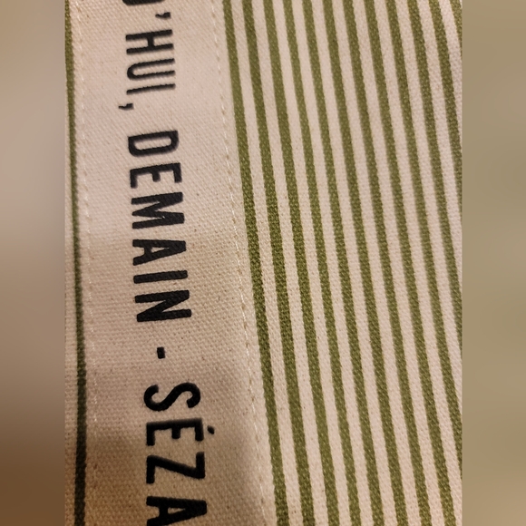 【RARE FIND】 Sezane NWT bag green stripe - Picture 14 of 15